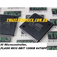 ATMEGA128-16 - CI Microcontroller, FLASH MCU 8BIT 128KB CPU, 16MHz, CMOS, PQFP 64PINOS - ATMEGA128-16AU - CI Microcontroller, FLASH MCU 8BIT 128KB - PQFP 64PINOS